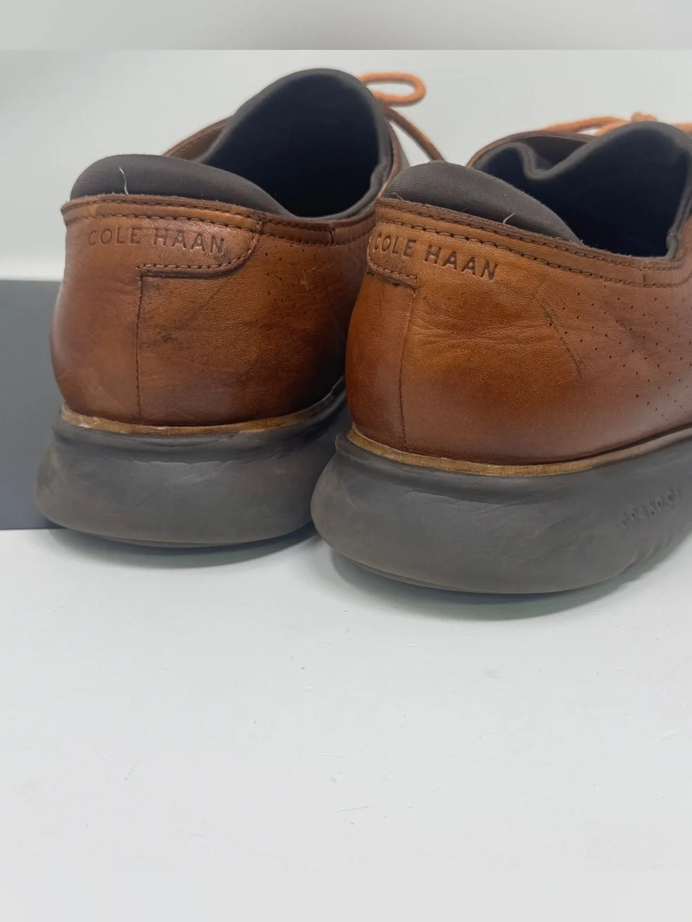 Cole Haan Men's Zerogrand Casual Perforated Leather Shoes - Brown size 10.5W